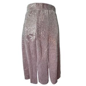 Isaac Mizrahi Live Pink Skirt Sequins Wearable Art Dressy Size S